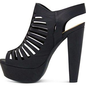 Milan Peep Toe Slingback Heels